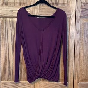 Express long sleeve wrap top